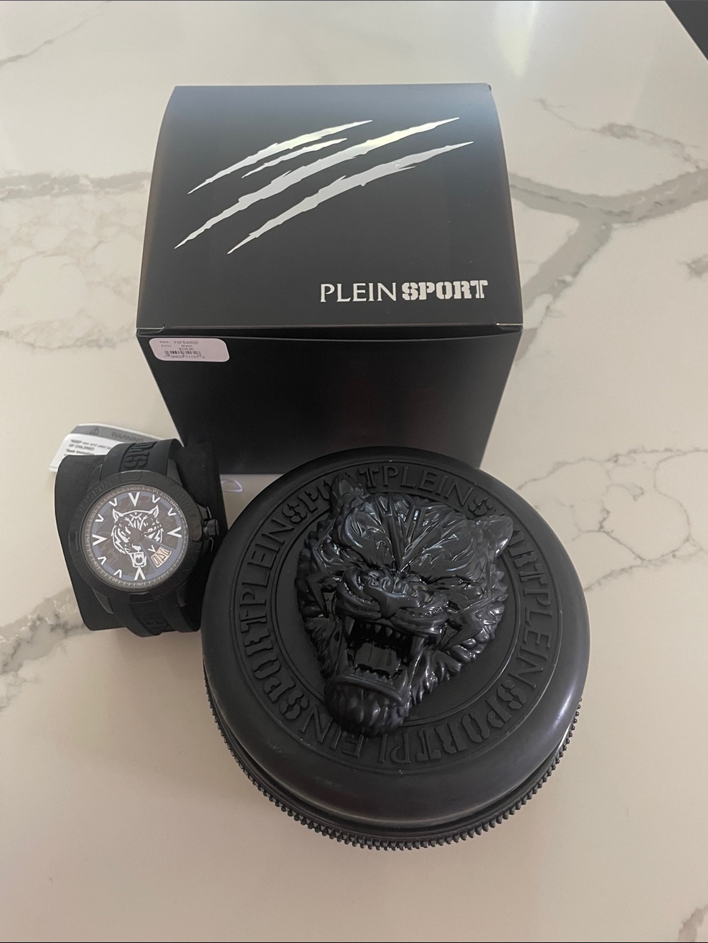 Plein Sport Black and Blue Camouflage Tiger Dial Unisex Watch - Picture 4 of 8